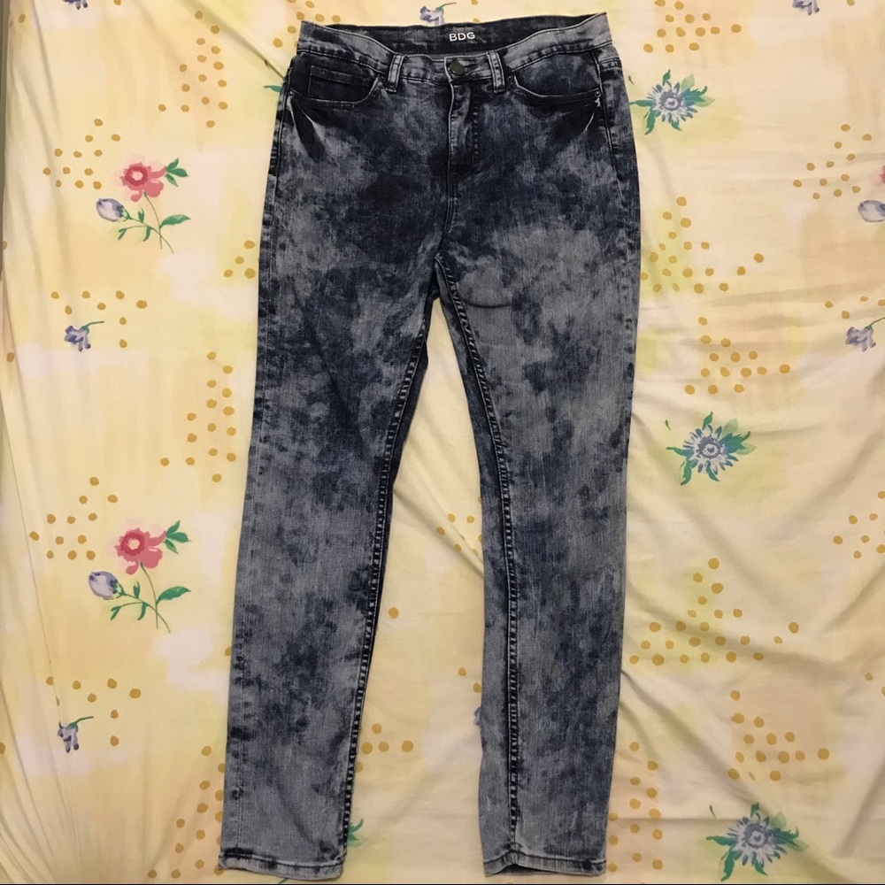 BDG Acid Wash High Rise Twig Ankle Skinny Jeans